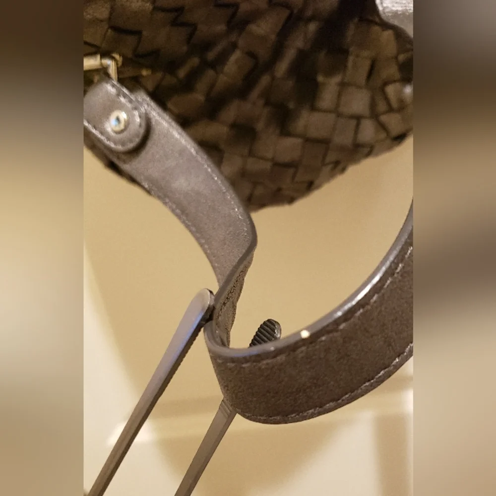 Michael Kors Shimmering Silver Woven Shoulder Bag